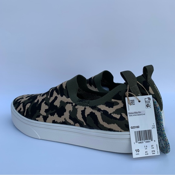 Reebok Onlux Slip On Women’s walking Marche Shoes Sz 10 Stucco Army Green Black - Picture 5 of 15